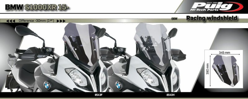 プーチ(Puig) レーシングスクリーン ダークスモーク S1000XR 15- 8543F 