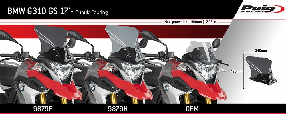 プーチ(Puig) ツーリングスクリーン クリア G310GS 17- 9879W | バイク