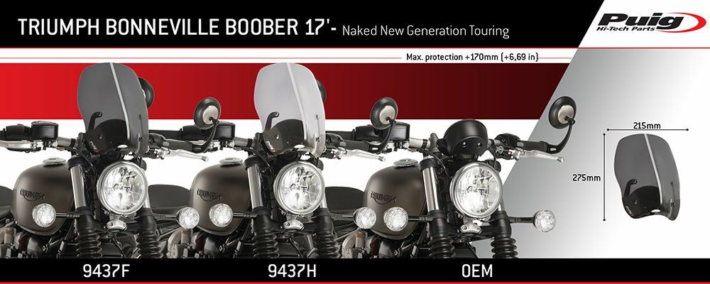 プーチ(Puig) ツーリングスクリーン Bonneville bobber クリア 9437W
