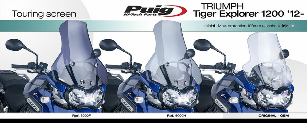 プーチ(Puig) ツーリングスクリーン ダークスモーク タイガーエクスプローラー/XC 12-15 6000F-02