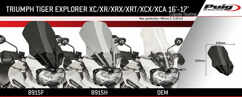 プーチ(Puig) ツーリングスクリーン スモーク タイガーエクスプローラー 16-17 8915H-02