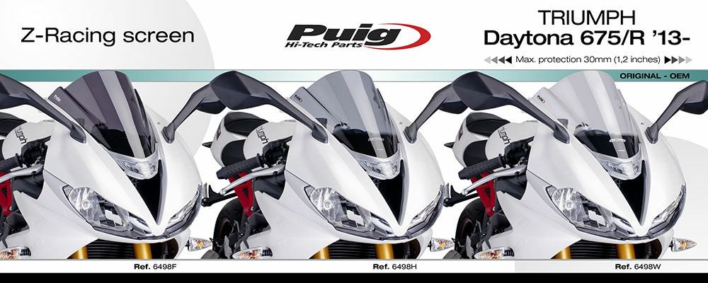 プーチ(Puig) レーシングスクリーン クリア デイトナ675/R 13- 6498W