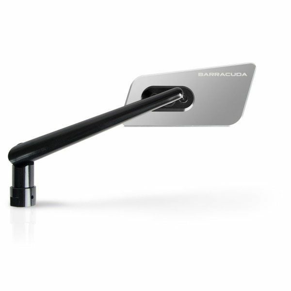 BARRACUDA 汎用ハンドルバーマウントミラー SKIN シルバー SKIN/A_1