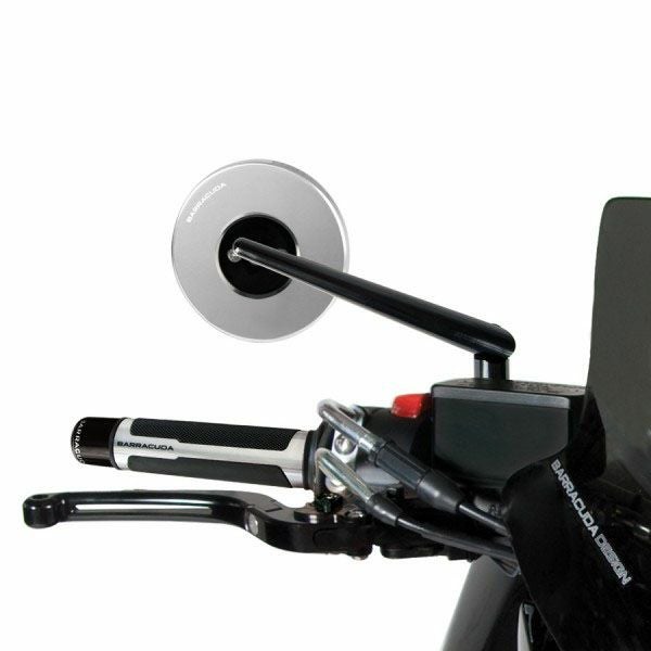 バラクーダ(Barracuda) 汎用ハンドルバーマウントミラー SKIN-S ブラック SKIN-S-02