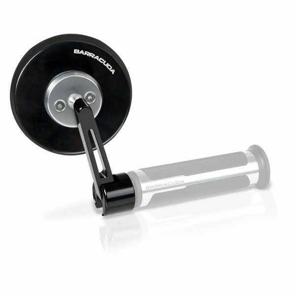 バラクーダ(Barracuda) 汎用バーエンドミラー SKIN-Sバーエンド ブラック SKIN-S/BAR END-01