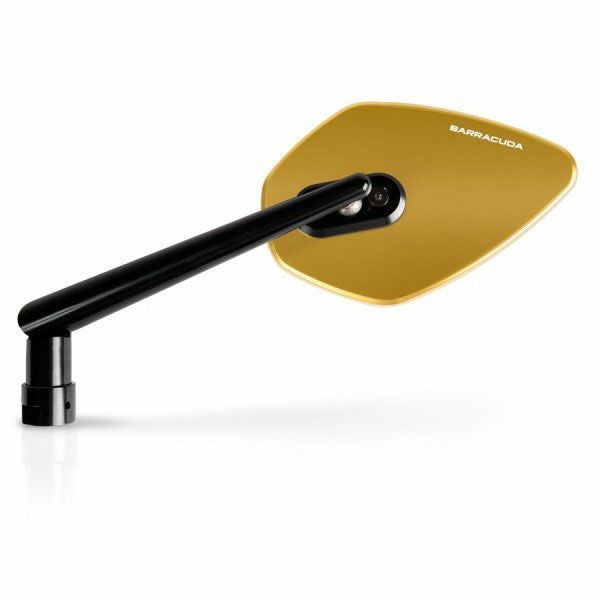 BARRACUDA 汎用ハンドルバーマウントミラー SKIN-X ゴールド SKIN-X/O_1