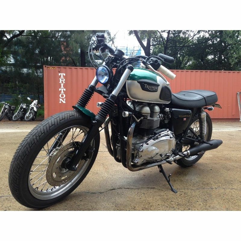 Motone ボトムマウントヘッドライトブラケット ポリッシュ トライアンフ-03