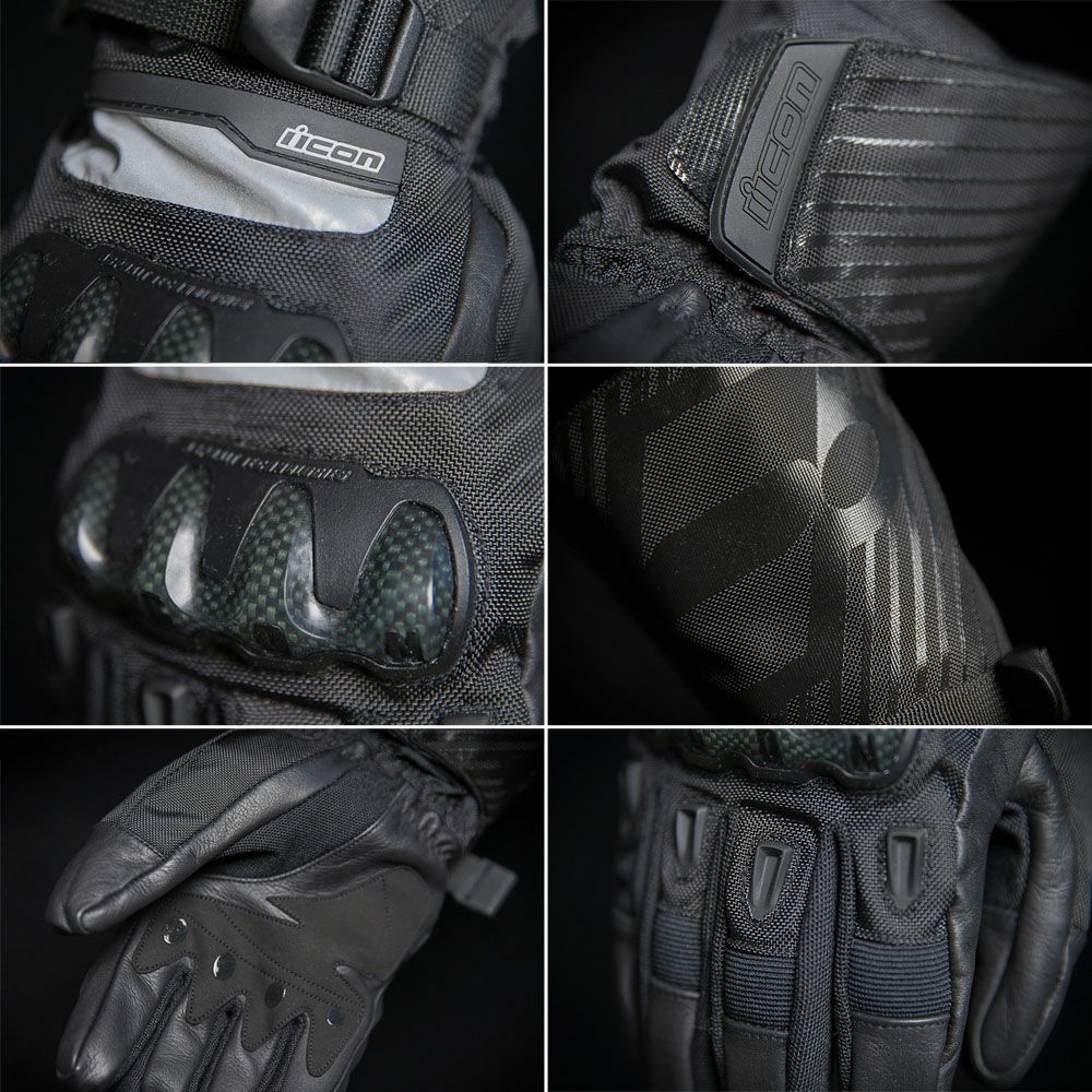 ICON メンズ PATROL CE ウォータープルーフグローブ ブラック_3