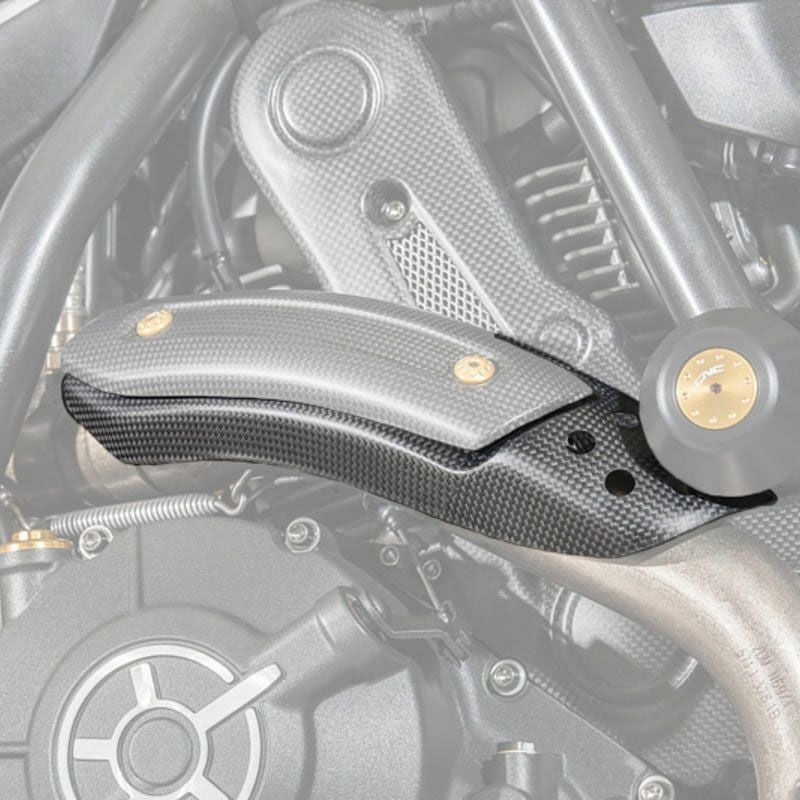 CNC Racingエキゾーストパイプヒートガード ホールド カーボン