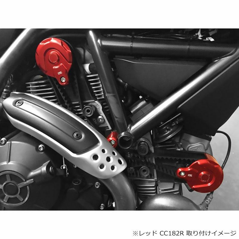 CNC Racingプーリーカバーセット シルバー モンスター/スクランブラー 