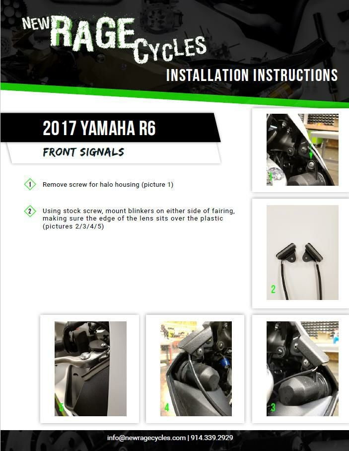 NewRageCycles LEDフロントウィンカー YZF-R6 17- NewRageCycles LEDフロントウィンカー YZF-R6 17- | バイクカスタム