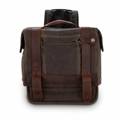 BURLY BRAND ボイジャー スローオーバーサドルバッグ ダークオーク-01