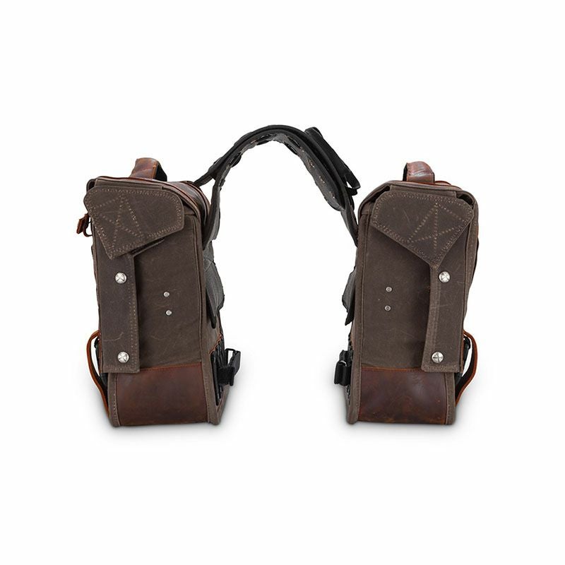 BURLY BRAND ボイジャー スローオーバーサドルバッグ ダークオーク-02