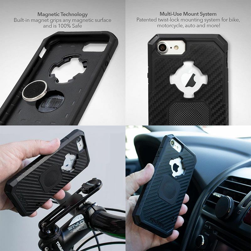 ロックフォーム Ruggedケース ブラック iPhone 8/7/6/6s スマホ