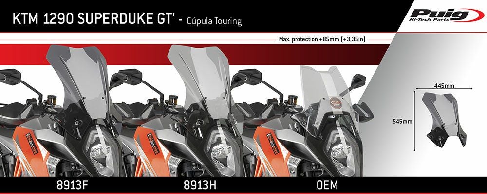 プーチ(Puig) ツーリングスクリーン スモーク 1290SuperDuke GT 16-17 8913H-02