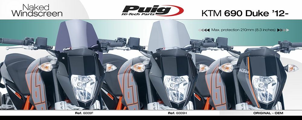 プーチ(Puig) スポーツスクリーン スモーク 690Duke/R 12-17 6009H