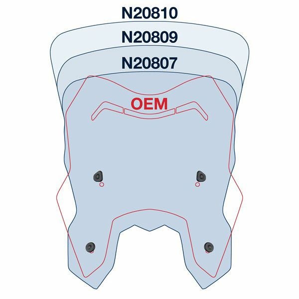 National Cycle VSTREAM スポーツリプレイスメントスクリーン 1290 Super Adventure/T 15-18 ダークスモーク 13.75"-03
