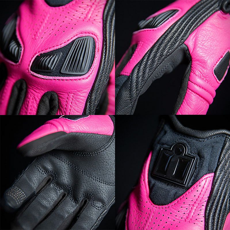 ICON レディース AUTOMAG2 グローブ ピンク_3