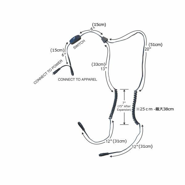 GEARS  ソックス用Yスプリッター 電源ケーブル-02