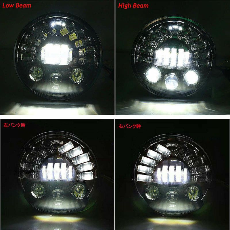 (WMW) 7インチ アダプティブLEDヘッドライト MS-8088M-B-03