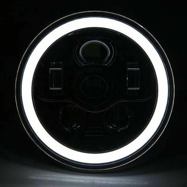 (WMW) 7インチ プロジェクターLEDヘッドライト HALOリング付 MS-1681-B-03