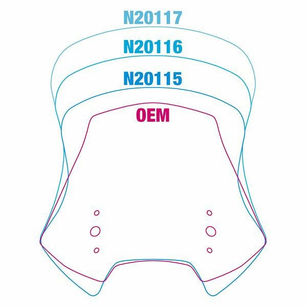 National Cycle VSTREAM ツアーウィンドスクリーン KLE650/1000 ヴェルシス 15-16-03