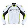 ICON メンズ HYPERSPORTS2 PRIME レザージャケット ホワイト/Hi-Viz_1