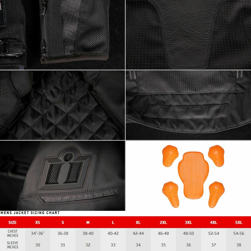 ICON メンズ CONTRA2 レザーメッシュジャケット ステルス_3