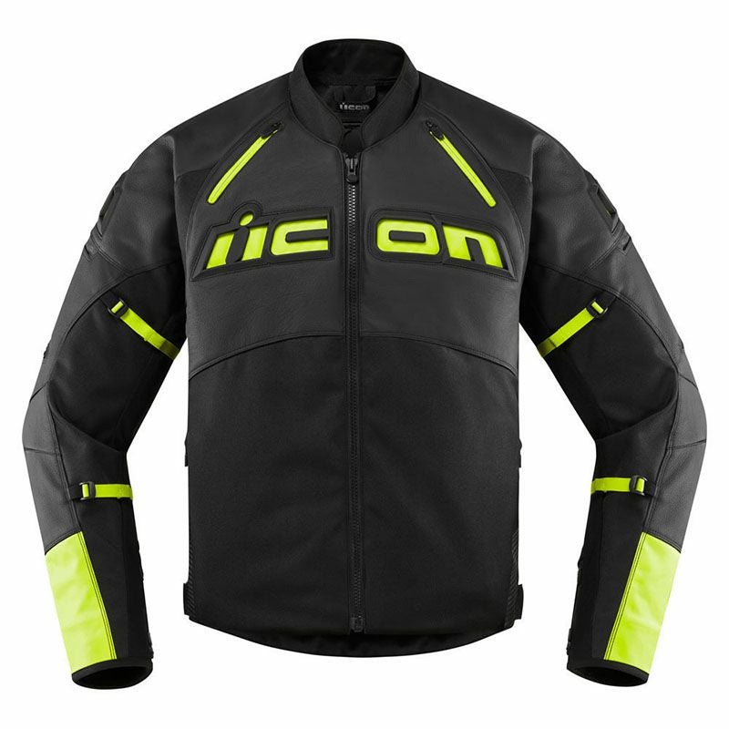 ICON メンズ CONTRA2 レザージャケット Hi-Viz_1