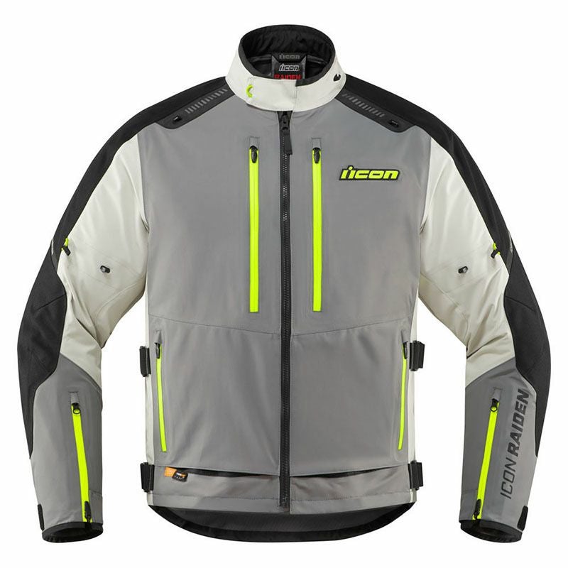ICON メンズ CONTRA2 レザージャケット Hi-Viz | バイクカスタムパーツ