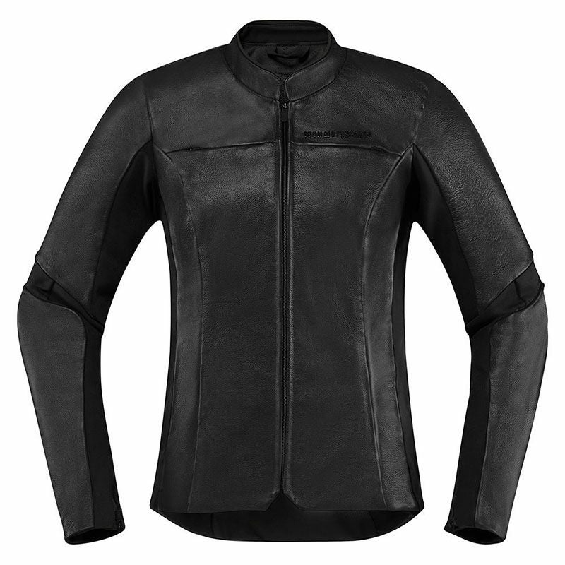 ICON レディース Overoad レザージャケット ブラック | バイクカスタム