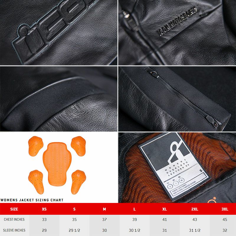 ICON レディース Overoad レザージャケット ブラック_3