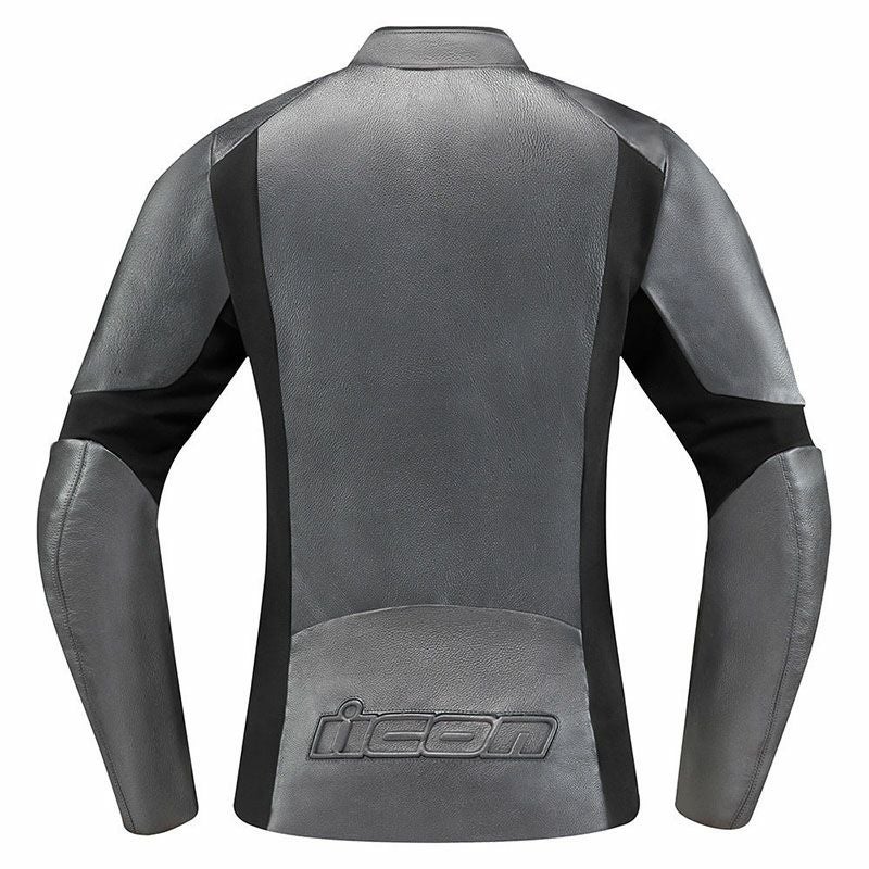 ICON レディース Overoad レザージャケット チャコール_2