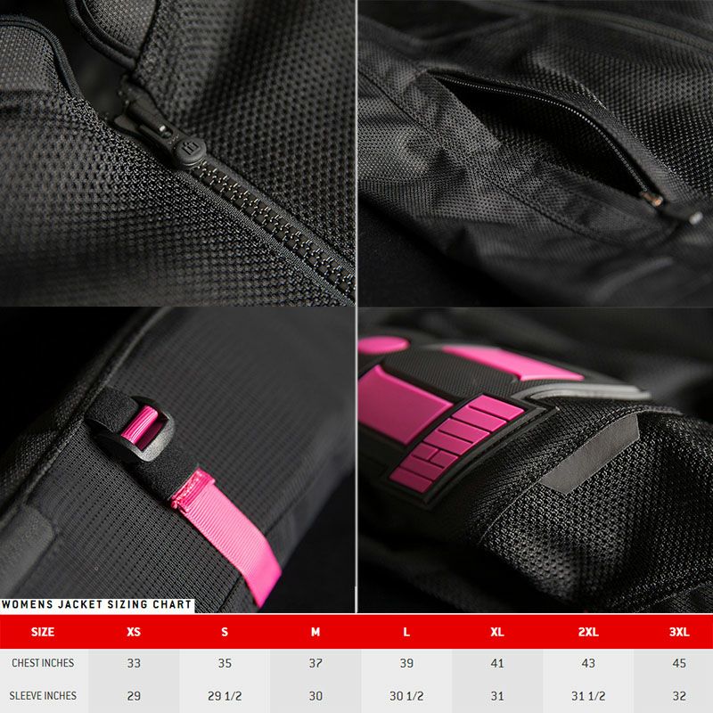 ICON レディース メッシュAF ジャケット ブラック_3