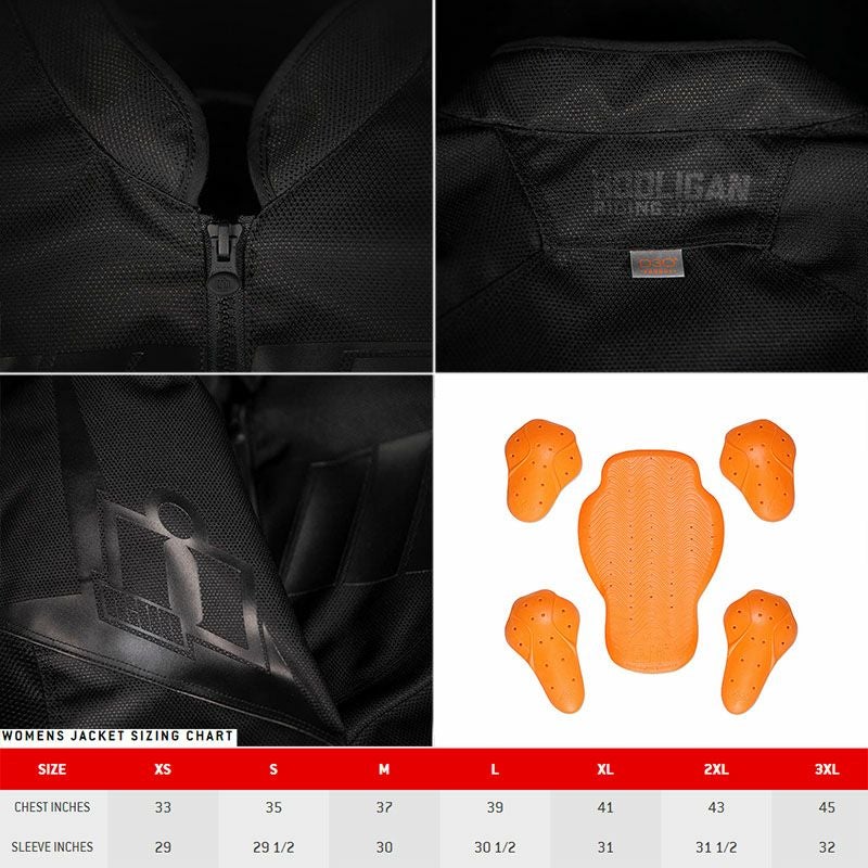 ICON レディース Hooligan ジャケット ブラック_3