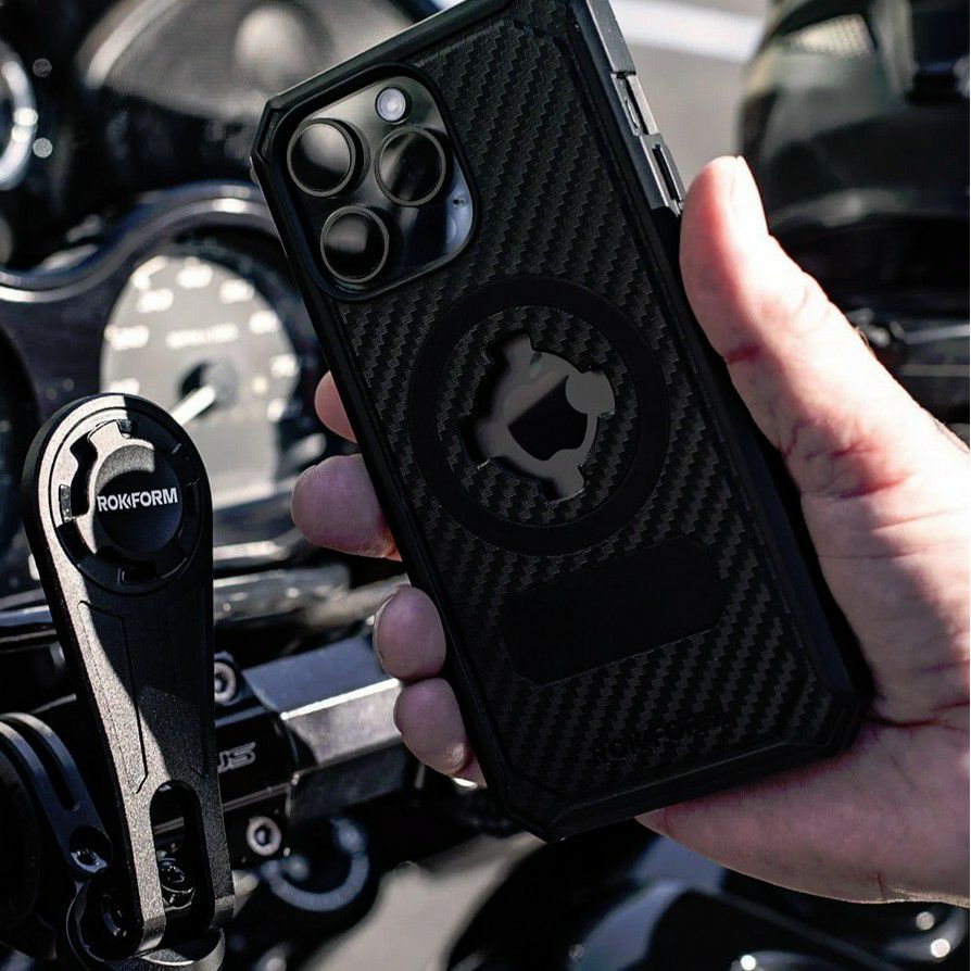 ROKFORM バイク スマホホルダー ハンドルクランプ ポリッシュ | バイク