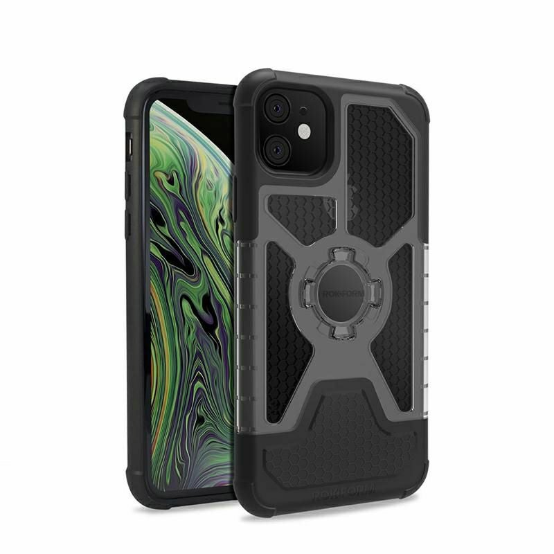 ロックフォーム iPhone11 クリスタルケース ブラック スマホホルダー