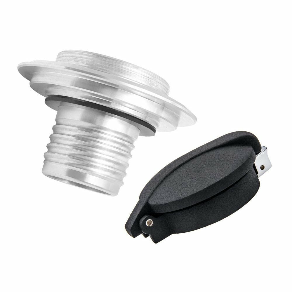 BMWR100rs用モンツァタイプアルミポリッシュキャップ BMW Airhead Billet fuel Gas Cap - Brushed - Rogue Motorcycles