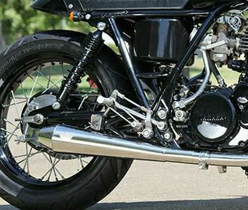 sr400 goods マフラー goodsショッピングサイト/商品詳細 TAPERED CONE スリップオンマフラー