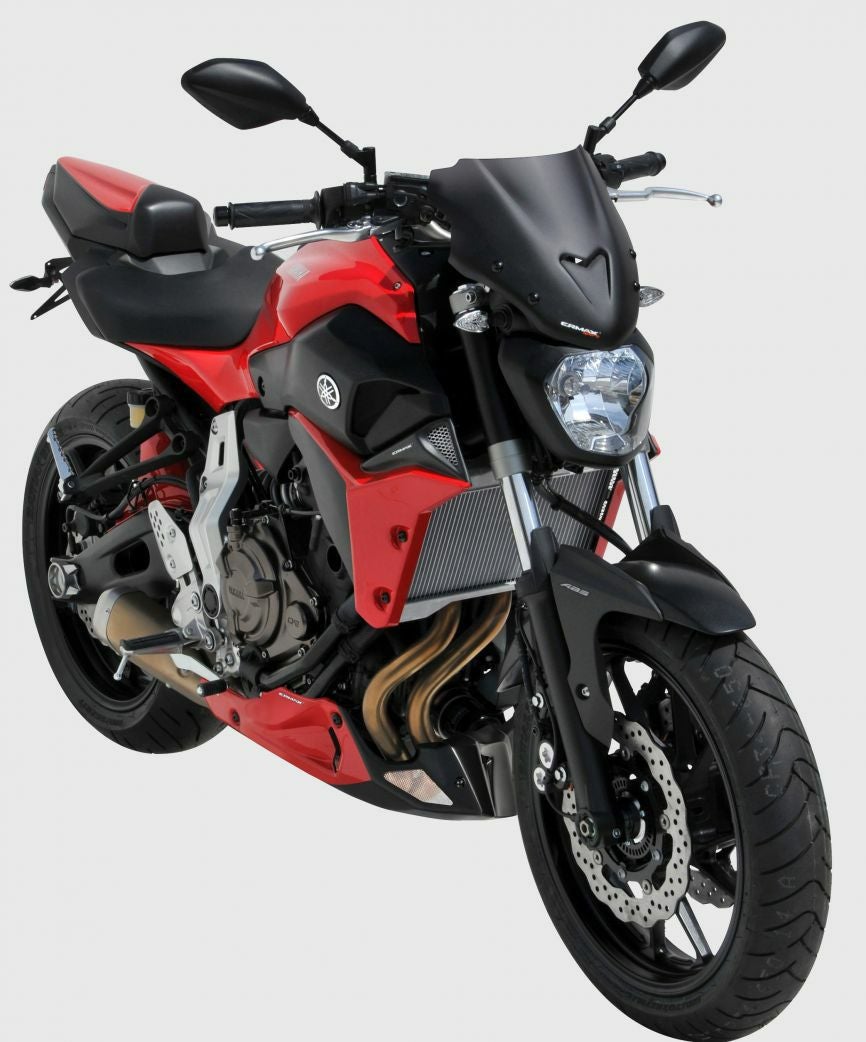ERMAX製MT-07 スクリーン 社外 中古 RM07J 14-17年 アルマックス スモークメーターバイザー ダブルバブル コンディション良好 Sy アルマックス(ermax) スポーツノーズスクリーン MT07 14-17 | バイク
