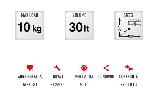 ジビ(GIVI) MONOKEY TREKKER DOLOMITI DLM30B 30L マットブラック  アルミフィニッシュ-07