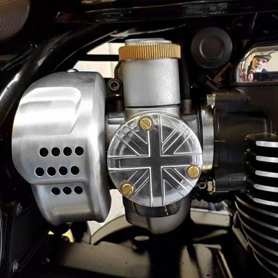 Motone スロットルボディ―カバー ユニオンジャック ポリッシュ トライアンフ_1