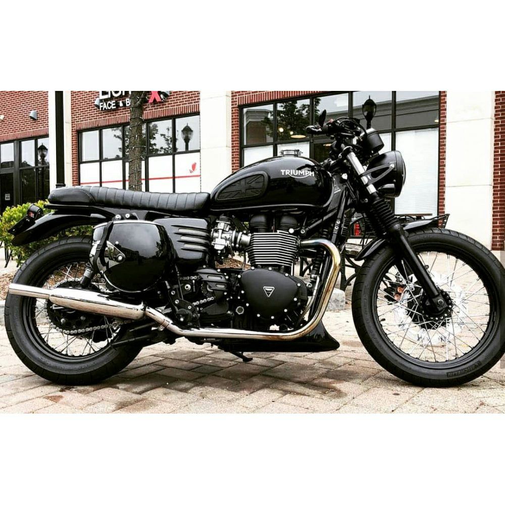 Motone リブデザイン サイドカバー グロスブラック | バイクカスタム