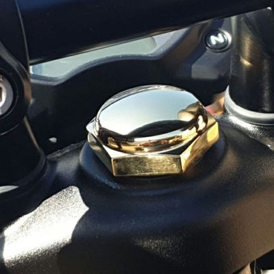 Motone ボス ステアリングステム・ブラスナット Triumph水冷ツイン用_1