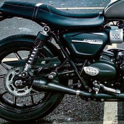 モートーンサターン5 TRIUMPHスピードツイン900用スリップオンマフラー Motone サターン5 スリップオンマフラー ブラシ仕上げ トライアンフ