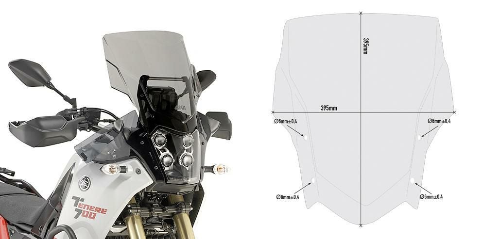 ヤマハ テネレ700 25- ツーリングスクリーン クリア Puig(プーチ