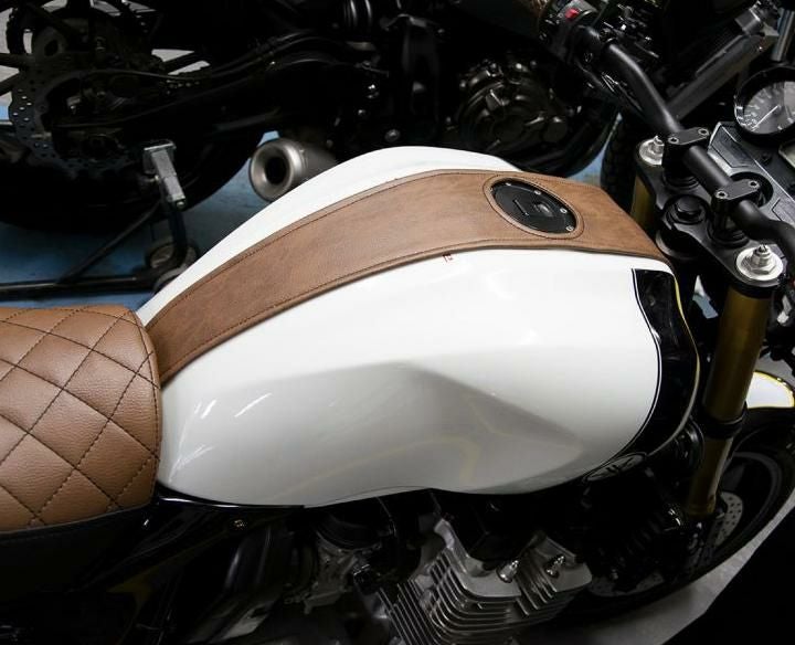 cb系　レーサータンク C-RACER タンクビブ ダークブラウン XJR1300 95-14 | バイクカスタム