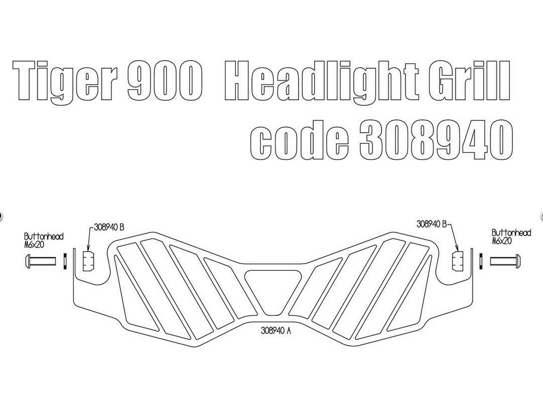 Free Spirits ヘッドライトグリル ガード TIGER 900-03