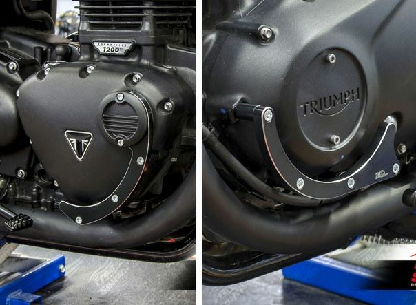 w*r様 TRIUMPH エンジンカバーセット ブラック エンジンカバープロテクター | Triumph Motorcycles