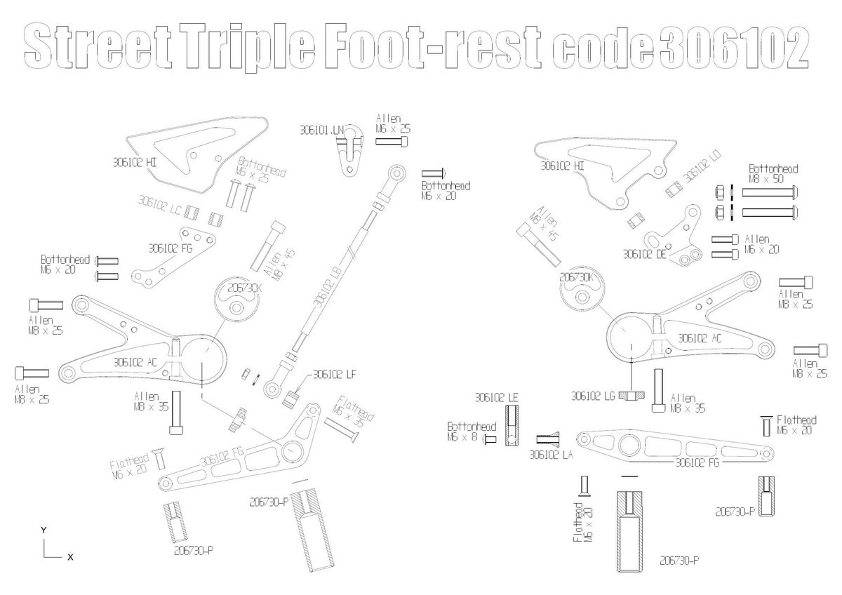 Free Spirits ステップキット ブラック DAYTONA 675-04